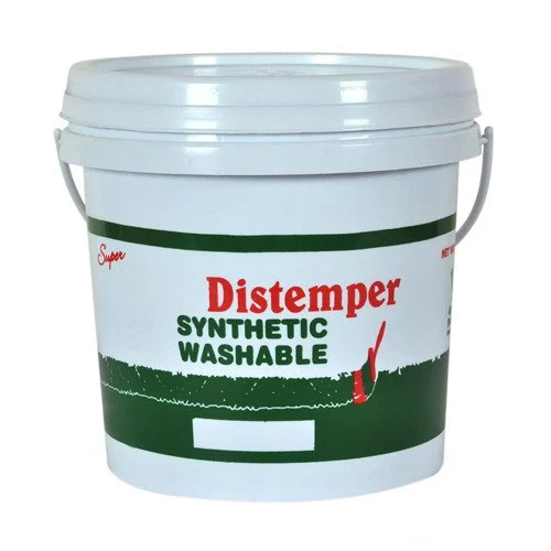 Synthetic Distemper Interior Paint - 20kg Liquid, Smooth Texture, Brush Application, Room Temperature Storage, Weather Resistance Level 1