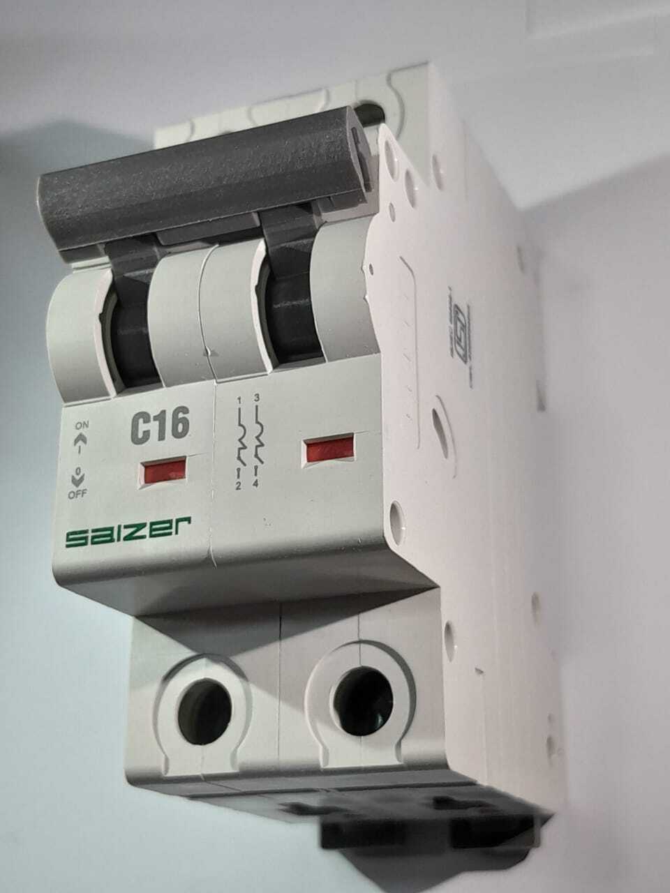 Mcb - 16a 2 Pole | High Short Circuit Breaking Capacity 10 Ka, Flame Retardant Material, Ip 20 Protection, Silver Graphite Contacts, Supports Busbar & Cable Connectivity