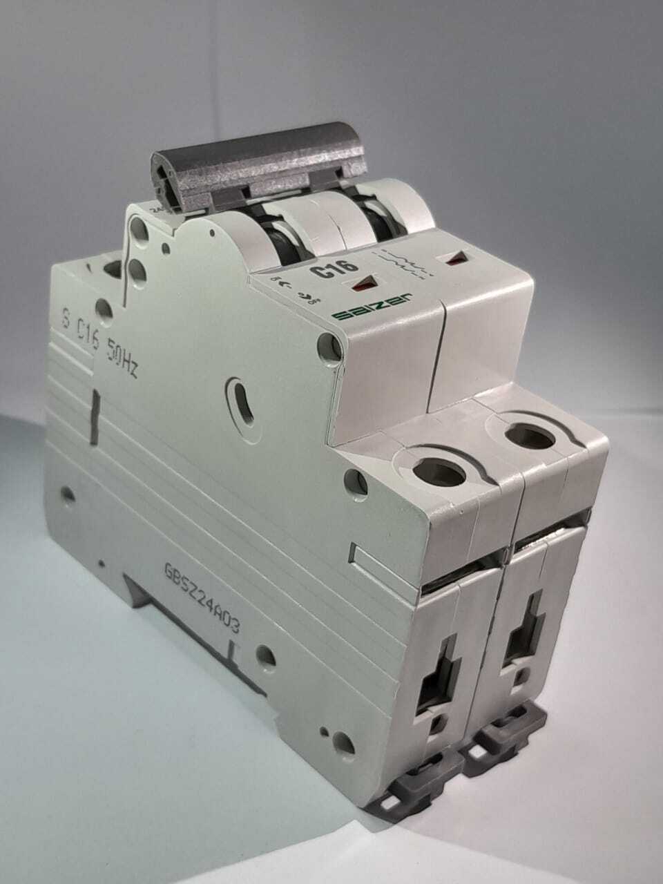 Mcb - 16a 2 Pole | High Short Circuit Breaking Capacity 10 Ka, Flame Retardant Material, Ip 20 Protection, Silver Graphite Contacts, Supports Busbar & Cable Connectivity