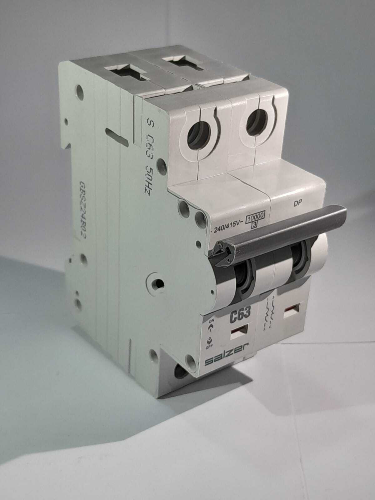 Mcb - 63a 2pole Mxdpc630 | High Grade Flame Retardant Material, Ip 20 Protection, 10 Ka Short Circuit Breaking Capacity, Silver Graphite Contacts