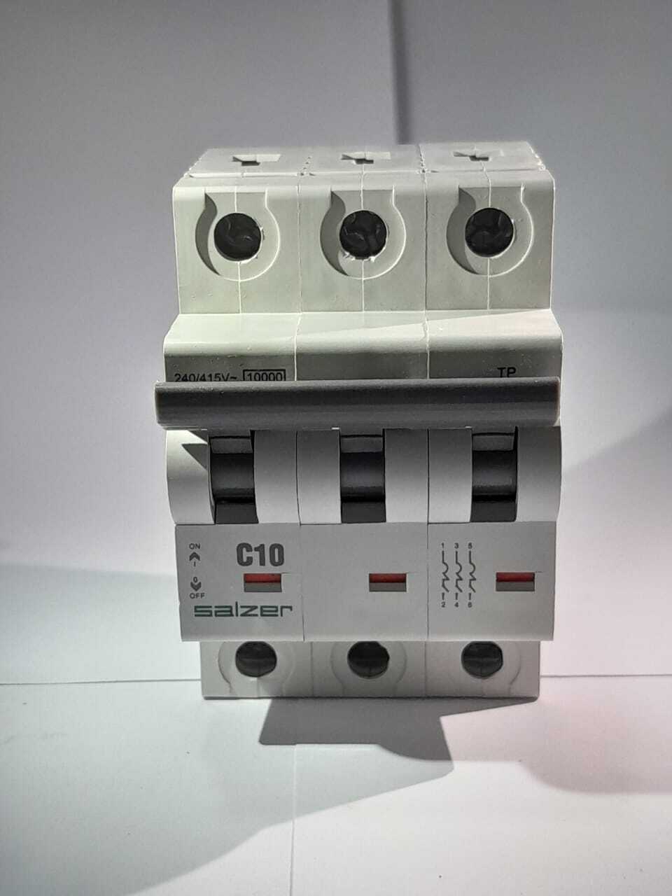 Mcb 10a 3pole Mxtpc100 - Salzer - Color: White