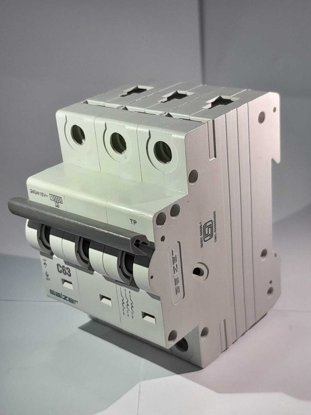 Mcb 63a 3pole Mxtpc630 - Salzer - Color: White