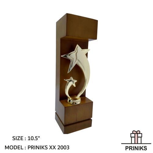 Corporate Awards - Crystal And Metal, 13" Height, Black Base, Gold Color | Elegant Design, High Quality, Customizable, Prestigious Award Recognition