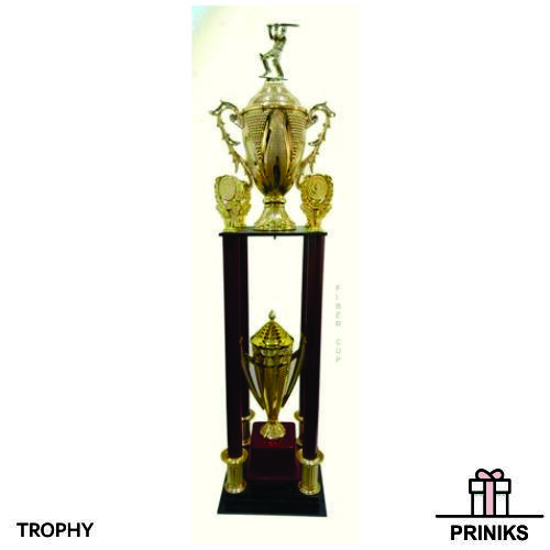 Cricket Sports Trophy - Crafted Resin, 12 Inches Tall, Glossy Finish | Competitive Style, Home Decoration Theme, Sports Technique