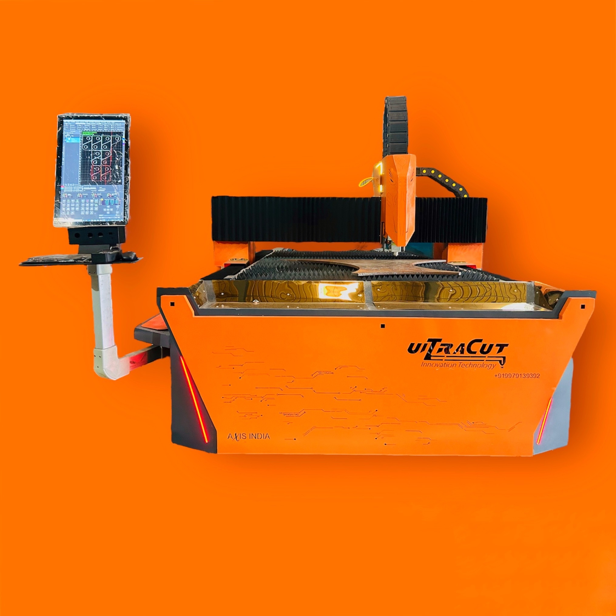 Automatic 6000 X 2000 Fiber Metal Laser Cutting Machine