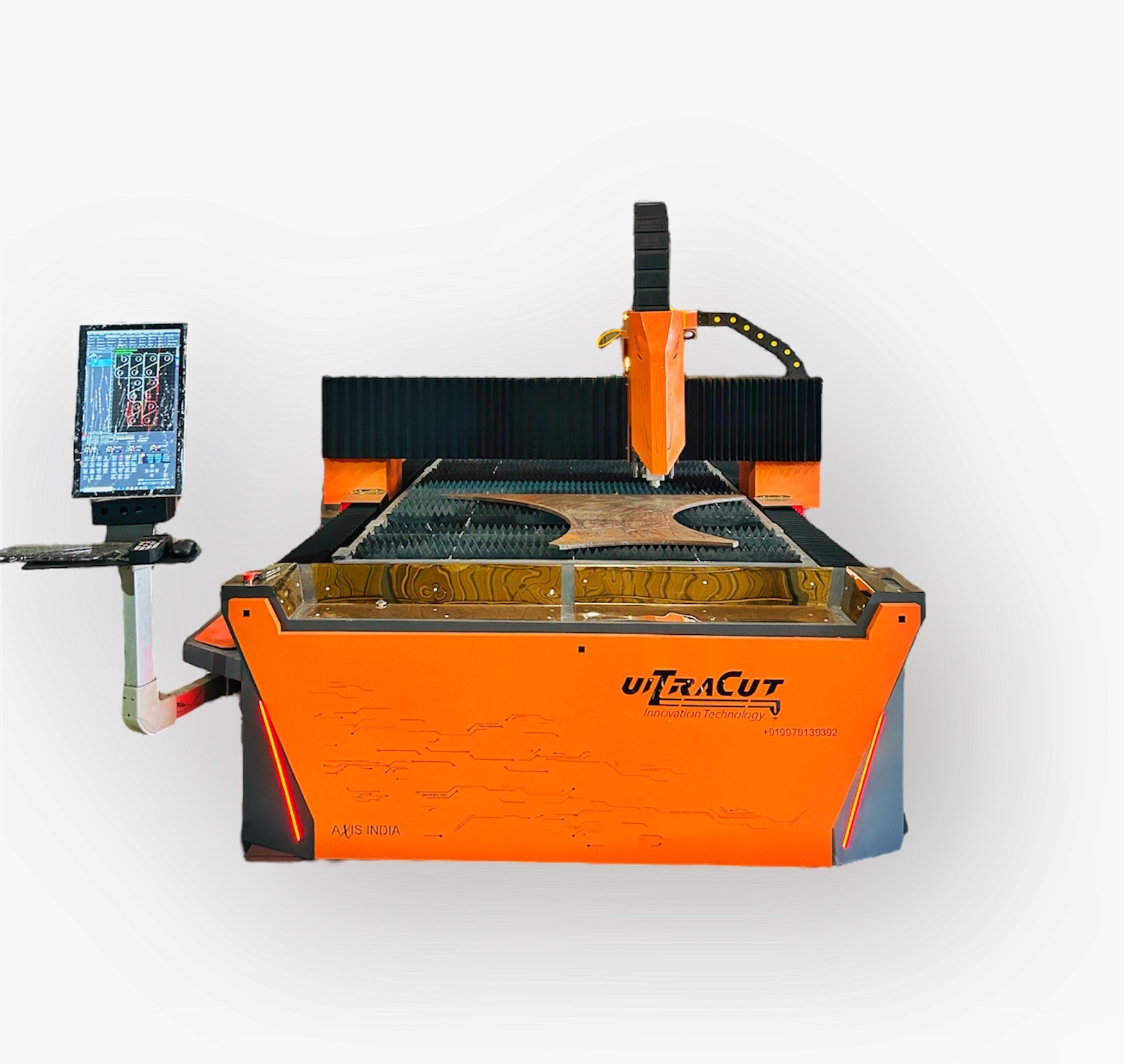 Automatic 6000 X 2000 Fiber Metal Laser Cutting Machine