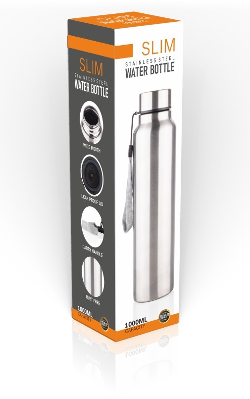 Steel Sipper Water Bottle - 900ml, Silver Stainless Steel, Leak Proof Design, Eco-friendly And Reusable