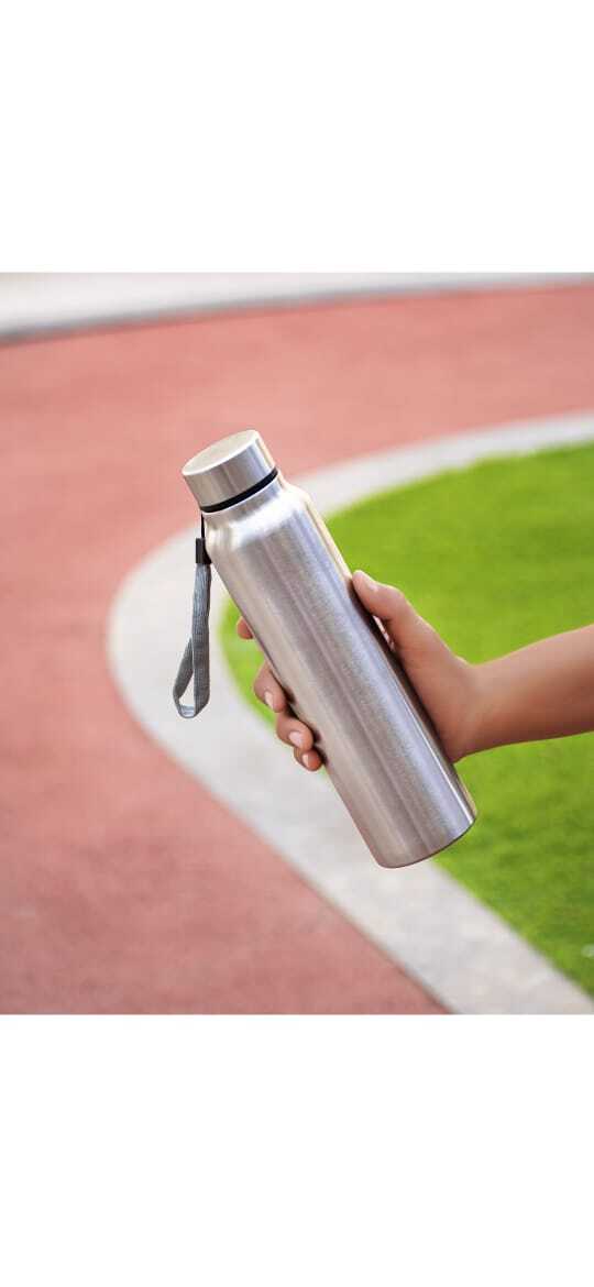 Steel Sipper Water Bottle - 900ml, Silver Stainless Steel, Leak Proof Design, Eco-friendly And Reusable