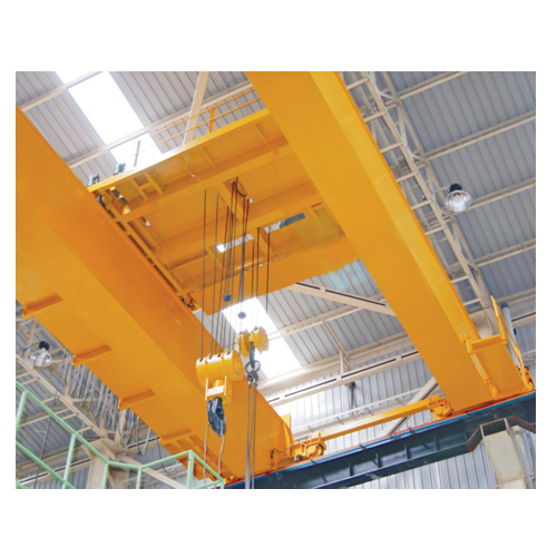 Double Girder Crane - Yellow, New, Cabin Controlled | Limit Switch, Emergency Stop, Warranty Included, Customizable Sizes