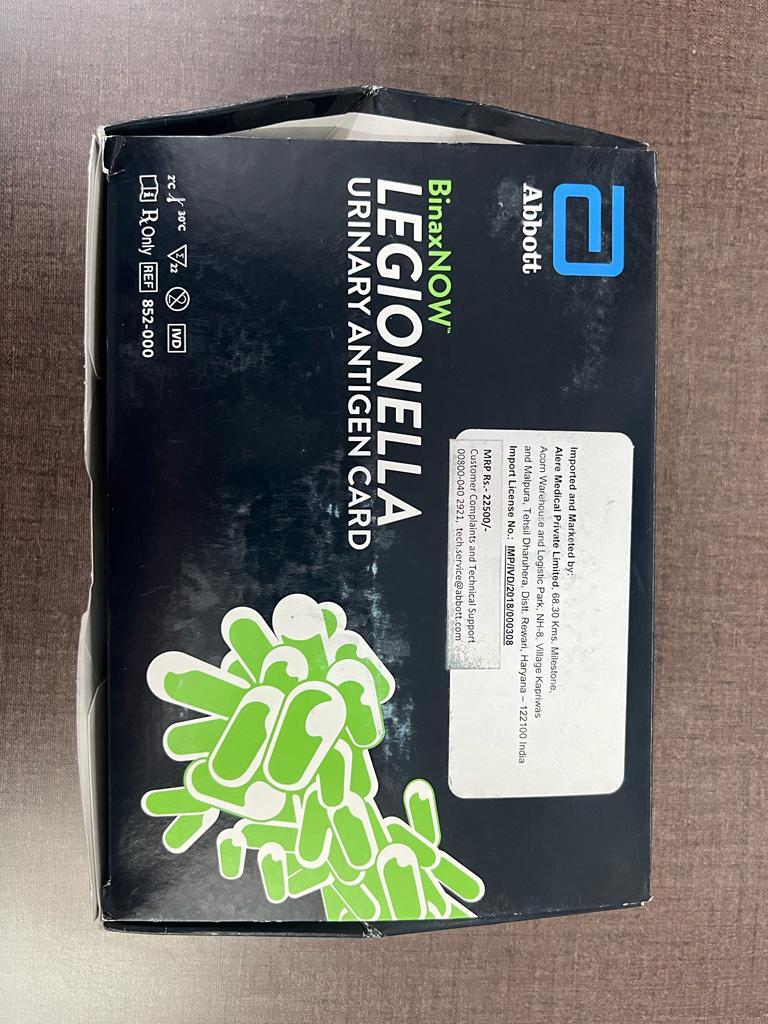 Abbott Binaxnow Legionella Urinary Antigen Card