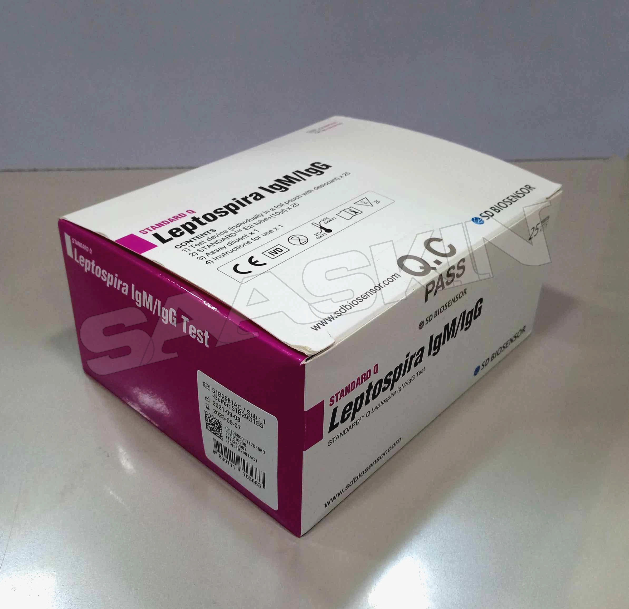 Sd Biosensor Standard Q Leptospira Igm/igg - 25 Tests , Rapid Immunochromatography Test For Igm And Igg Antibodies With High Sensitivity And Specificity