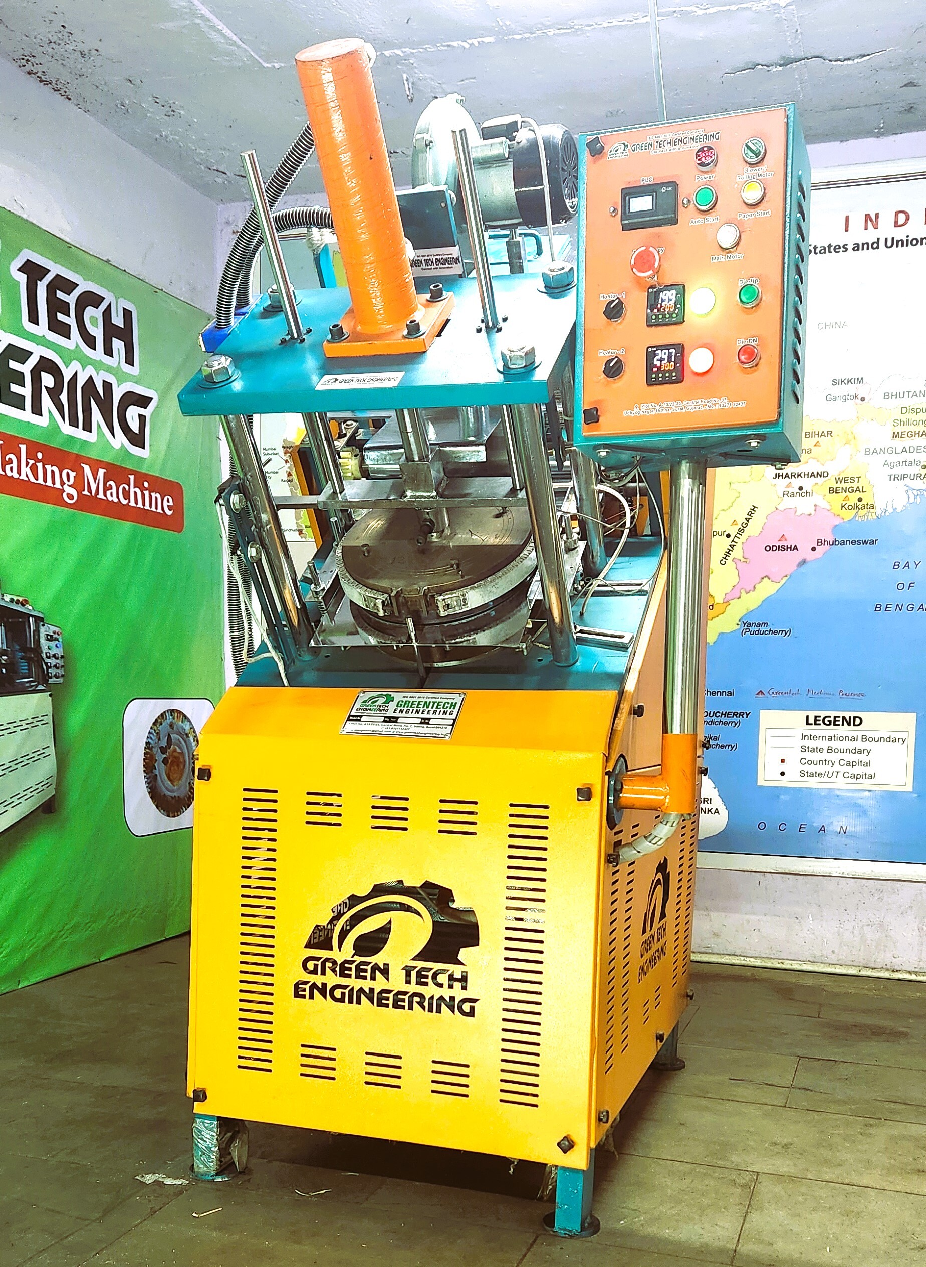Fully Automatic Buffet Thali Making Machine - 10 To 14 Inch Die Size, 300 To 500 Gsm Paper Material | 2 Hp Motor, 900-1000 Pcs/hr Production Rate, Digital Plc Control Panel