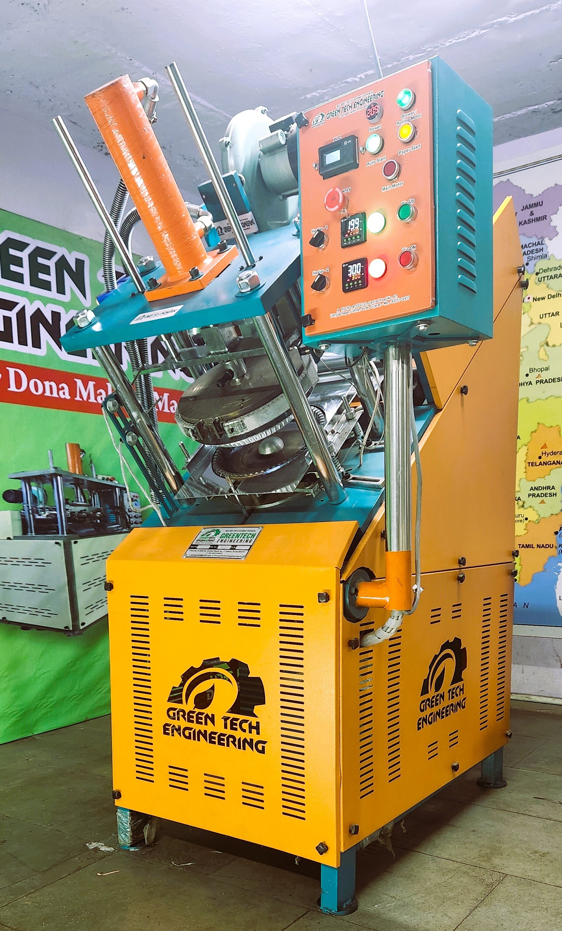 Fully Automatic Buffet Thali Making Machine - 10 To 14 Inch Die Size, 300 To 500 Gsm Paper Material | 2 Hp Motor, 900-1000 Pcs/hr Production Rate, Digital Plc Control Panel