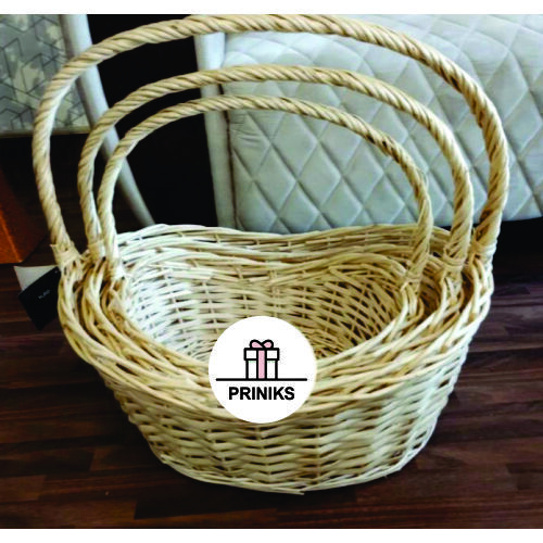 Handle Basket - Durable Plastic, Versatile Design For Easy Storage And Organization