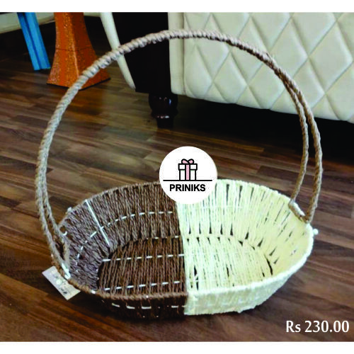 Handle Basket - Durable Plastic, Versatile Design For Easy Storage And Organization