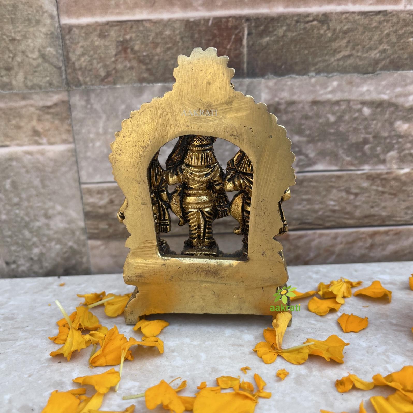 "Ram Darbar (With Laxman Seeta & Hanuman). Temple Statue. Intricate Brass Craft. Best For Home, Temple, Altar And Gifting " - Color: Yellow