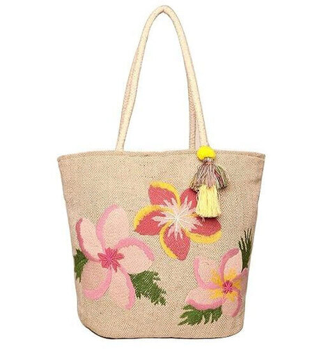 Handmade Jute Bags - Standard Size, Brown Color | High Quality Material, Printed Pattern, Flexiloop Handle, Ideal for Shopping