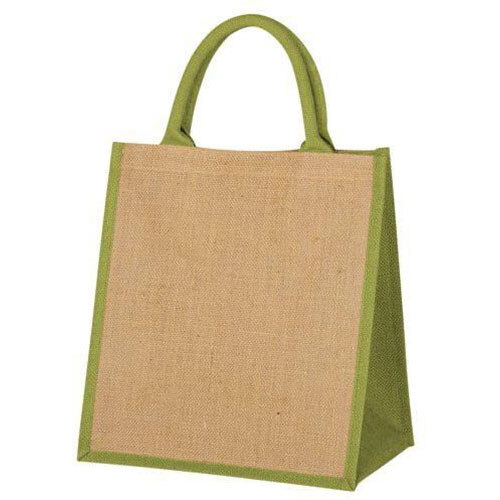 Laminated Jute Bags - Jute Material, Plain Pattern, Brown Color | Good Quality for Shopping and Eco-Friendly Use