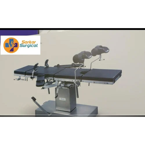 Hydraulic Operation Table - Mild Steel, 1830x510 mm Dimensions, Color Black | Tilting, Height Adjustable, Suitable for Non Uro & General Surgery