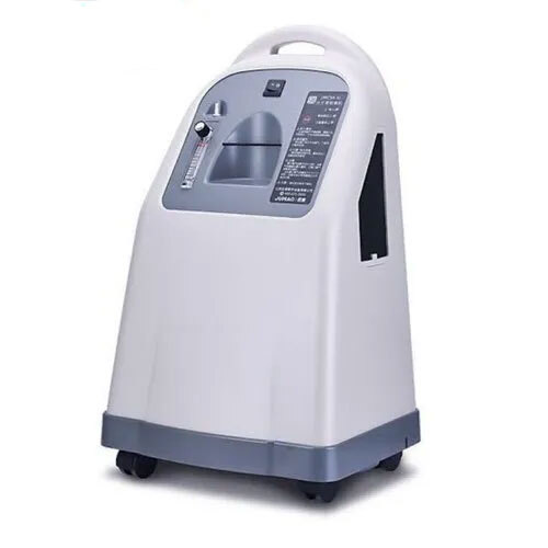 Oxygen Concentrator On Rent Hire - Plastic Material, 5l Capacity, White Color, 5 Lpm Flow Rate | Suitable For Hospital Use, Single Flow System