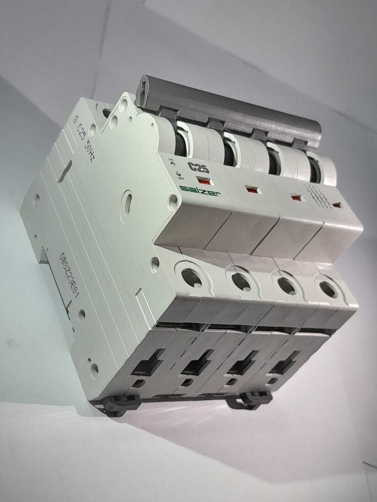 Mcb - 25a 4pole Mxfpc250 | Silver Graphite Contact Tips, High Short Circuit Breaking Capacity, Ip20 Protection, Flame Retardant Material, Thermal Overload & Magnetic Short Circuit Protection