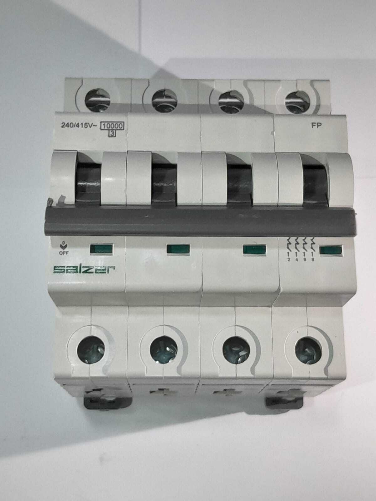 Mcb - 25a 4pole Mxfpc250 | Silver Graphite Contact Tips, High Short Circuit Breaking Capacity, Ip20 Protection, Flame Retardant Material, Thermal Overload & Magnetic Short Circuit Protection