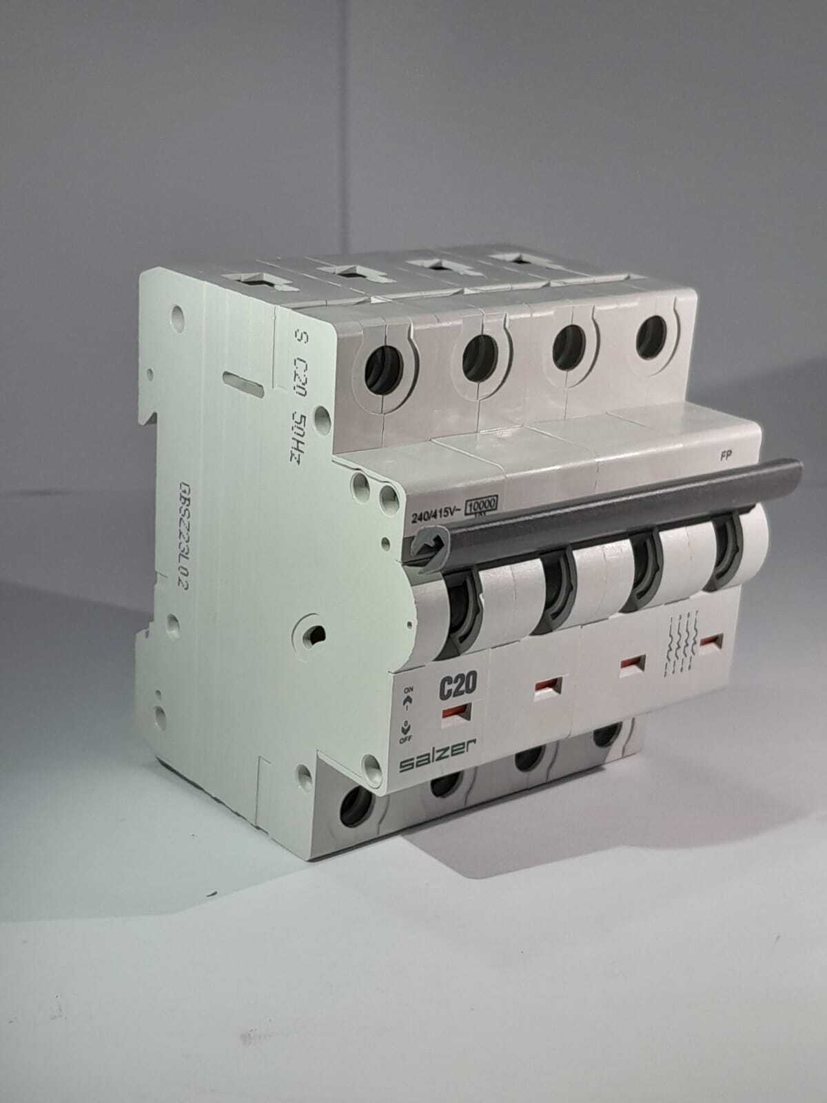 Mcb 20a 4pole Mxfpc200 - Salzer - Color: White