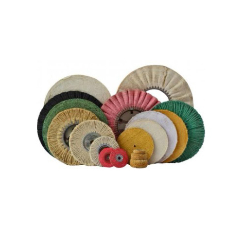 Sisal and Jute Polishing Buff Wheel - Cotton Blend, Various Sizes Available, Multicolor Design | Ideal for Industrial Polishing on Metals and Plastics