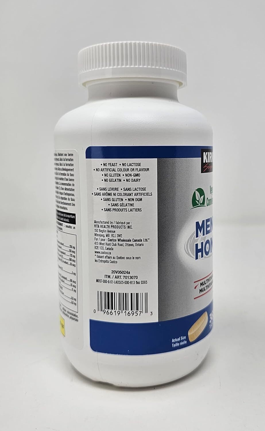 Kirkland Signature Men 50+ Multivitamin, 365 Tablets