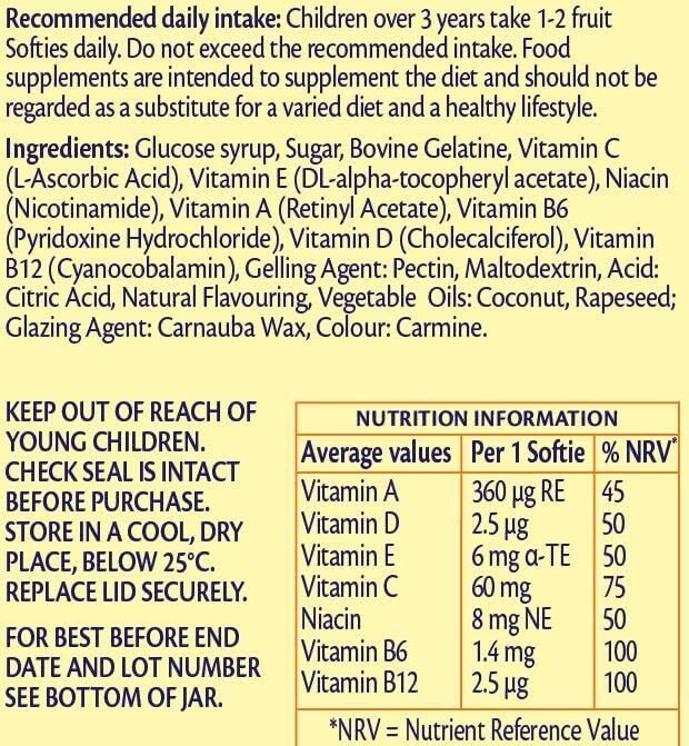 Haliborange Kids Multivitamin - 30 Strawberry Gummy Softies | Daily Vitamins For Ages 3-12, Supports Child Health And Easy Intake