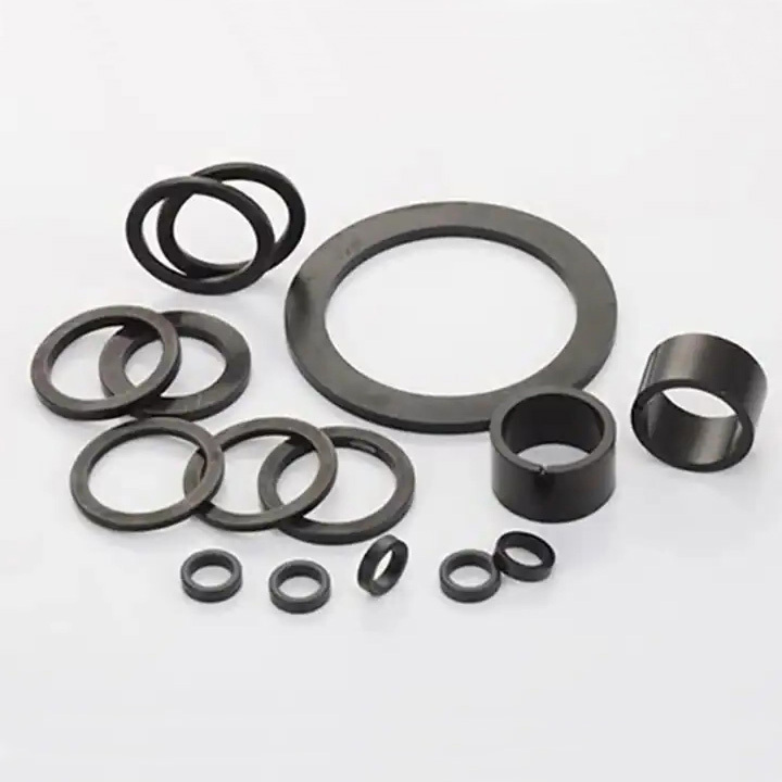 Rear Neodymium Permanent Magnets Bonded Ndfeb Magnet Ring - Color: Black