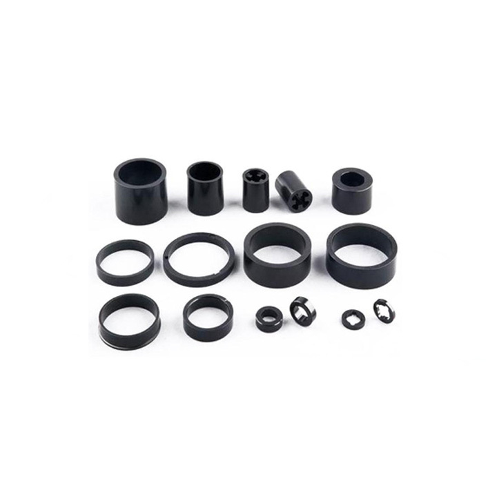 Rear Neodymium Permanent Magnets Bonded Ndfeb Magnet Ring - Color: Black