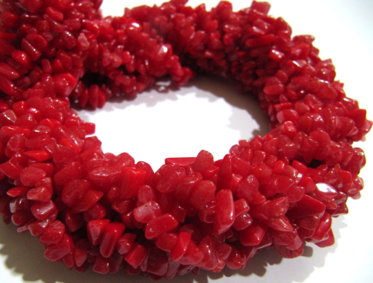 Red Chalcedony Uncut Nugget 6mm To 9mm Beads Strand 35''long - Material: Stone