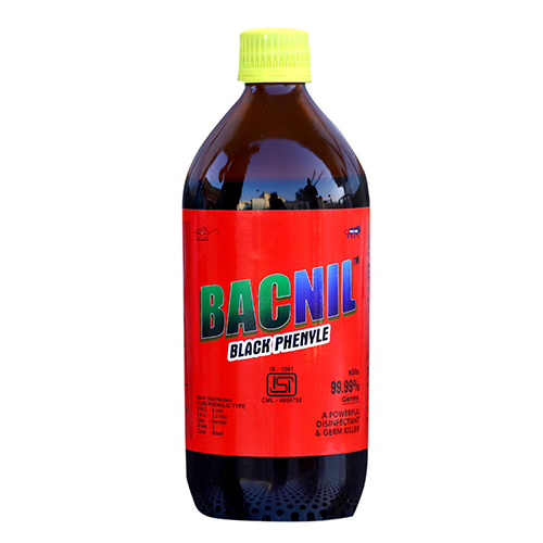 Bacnil Disinfectant Fluid - Glass 450ML , Active Insect Repellant, ISI Marked, Black Color, Effective Cleaning Agent