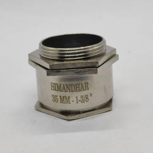 35mm Single Brass Cable Gland - Brass Shield Material, 35mm Dimensions | Industrial Application, Warranty Included
