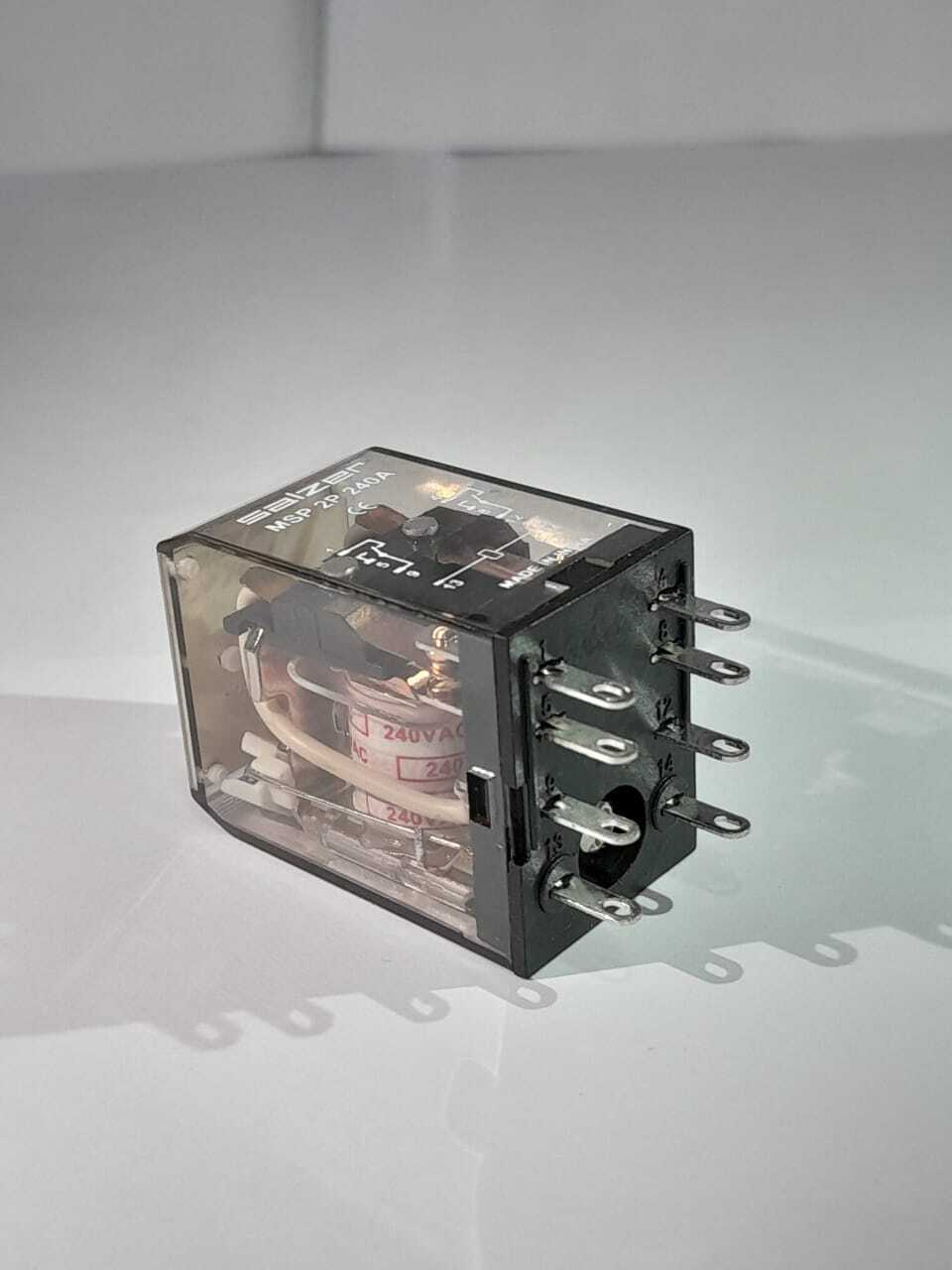 Salzer Glass Relay - 2 Pole, 240 Volt Ac | Compact Design, Fast Switching, Low Power Consumption, Reliable Performance