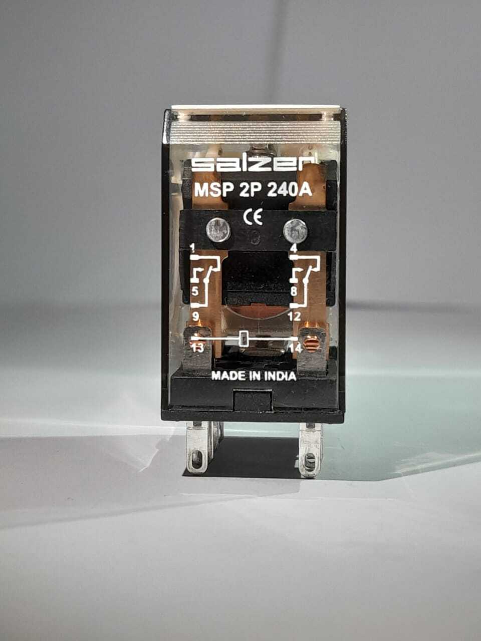 Salzer Glass Relay - 2 Pole, 240 Volt Ac | Compact Design, Fast Switching, Low Power Consumption, Reliable Performance