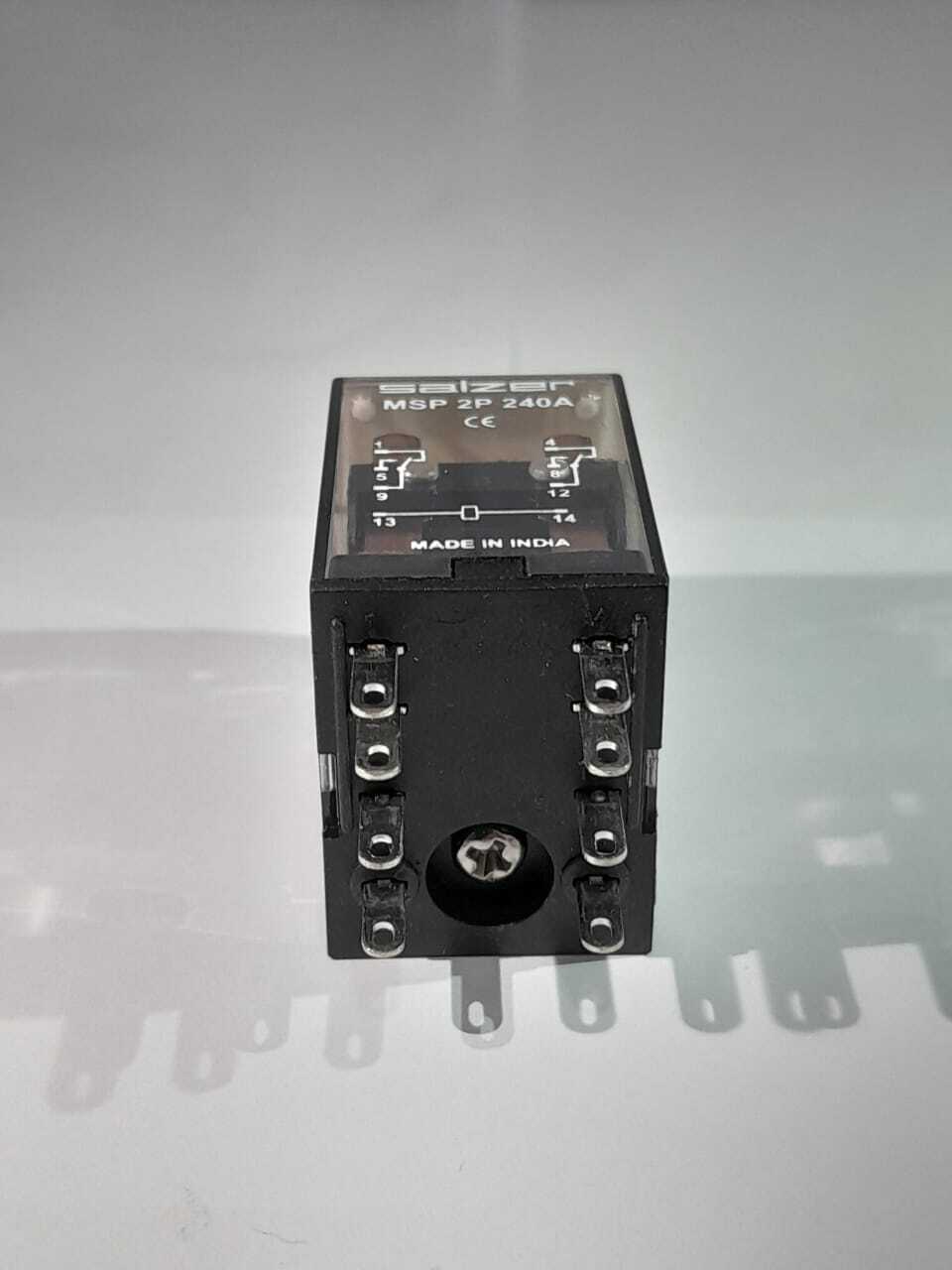 Salzer Glass Relay - 2 Pole, 240 Volt Ac | Compact Design, Fast Switching, Low Power Consumption, Reliable Performance