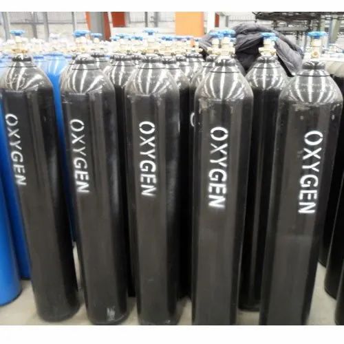 Black Empty Liquid Oxygen Cylinder