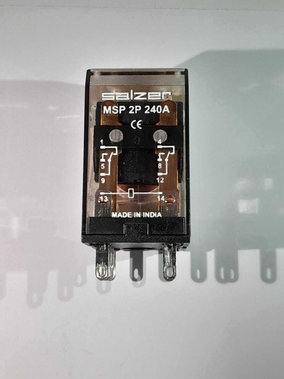 Salzer Glass Relay 4pole 240v Ac Msp4p240a
