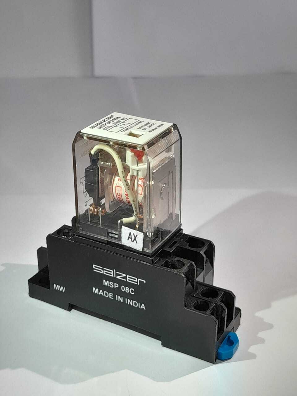 Salzer Glass Relay 4pole 240v Ac Msp4p240a