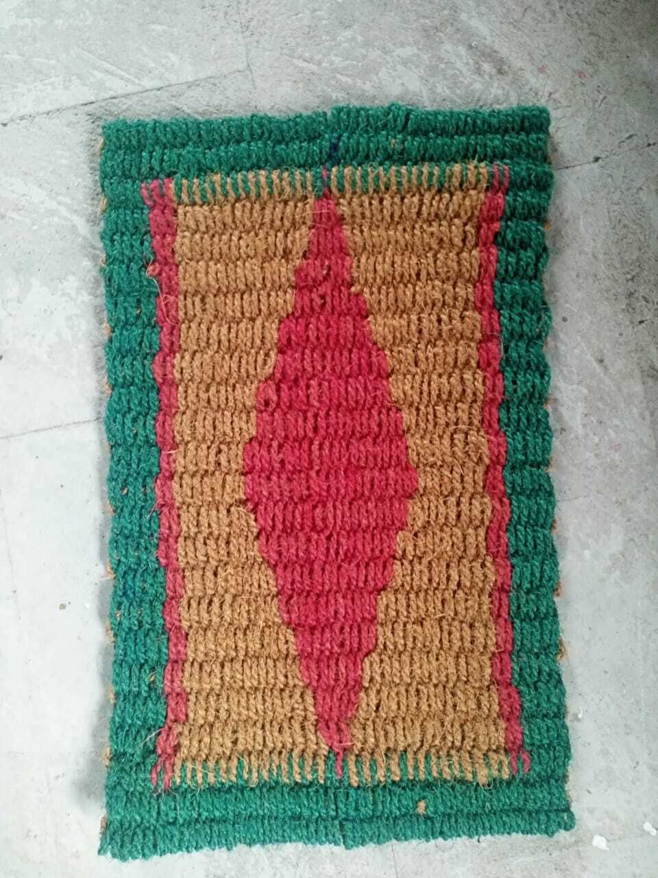 Coir Door Mat - 18x12 To 36x18 Inches , Multicolor, Hand Washable, Rectangular, Anti-slip Latex Backing, 2 Cm Pile Height, Farmhouse Style