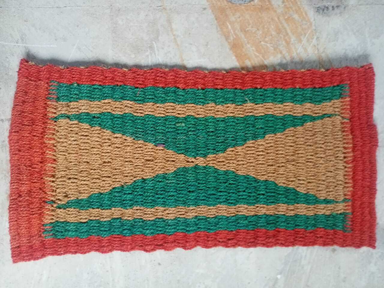 Coir Door Mat - 18x12 To 36x18 Inches , Multicolor, Hand Washable, Rectangular, Anti-slip Latex Backing, 2 Cm Pile Height, Farmhouse Style