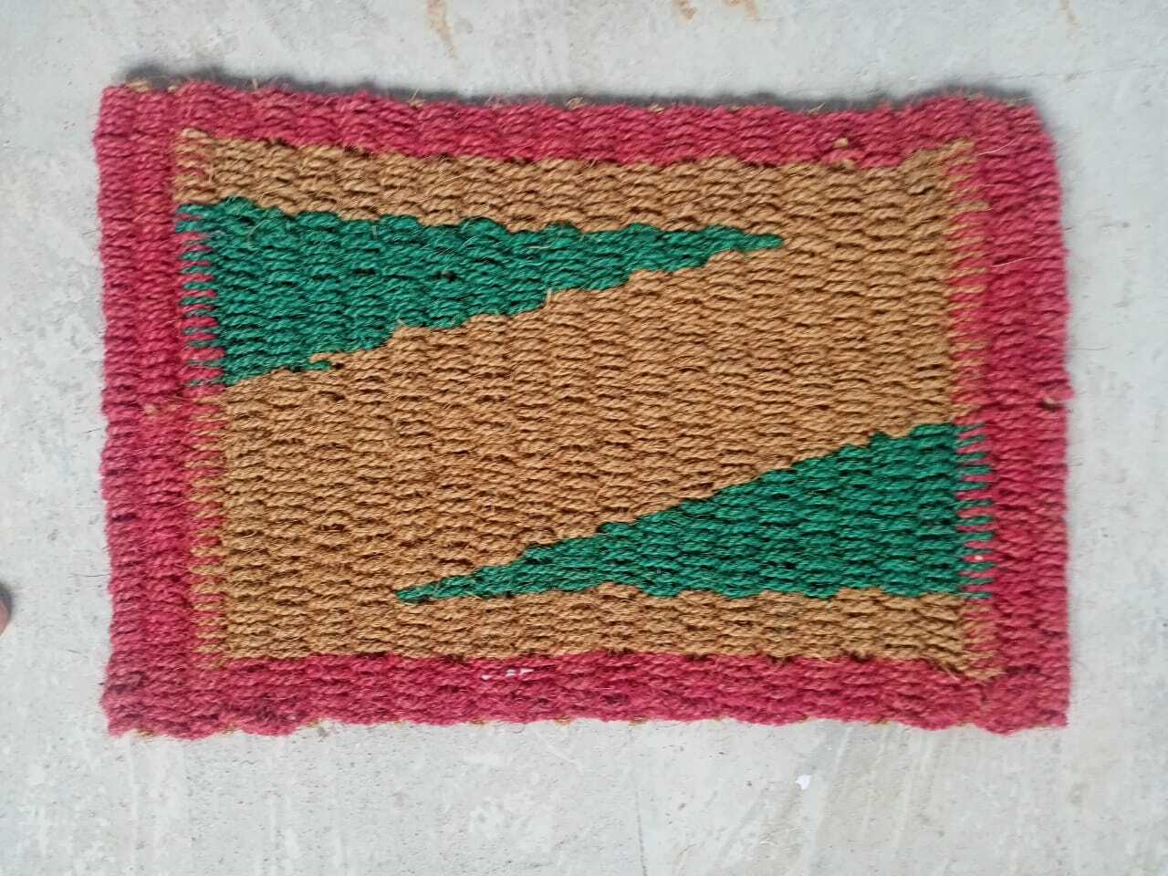 Coir Door Mat - 18x12 To 36x18 Inches , Multicolor, Hand Washable, Rectangular, Anti-slip Latex Backing, 2 Cm Pile Height, Farmhouse Style