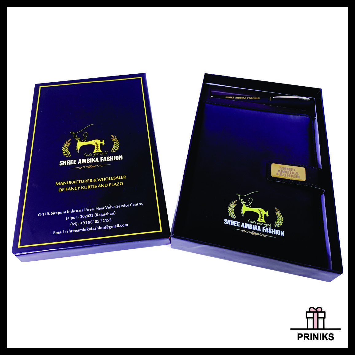 New Employee Joining Kit 2 In 1 - Rigid Rectangle Gift Box | Combo Set 03 Designed For Easy Couriers, Standard Size, Ideal For Corporate Use