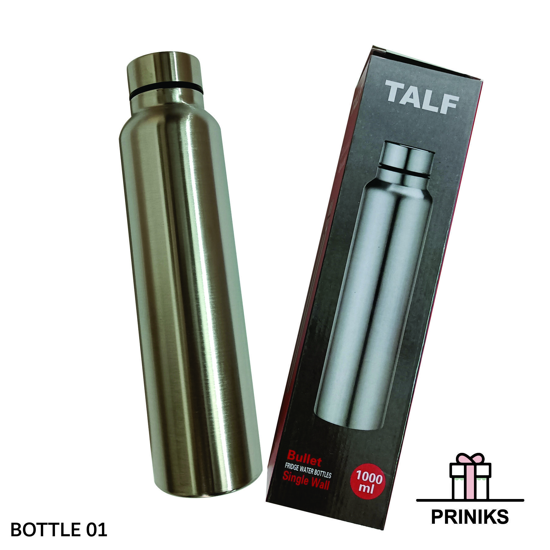 Water Bottles - Stainless Steel, 500ml, 20cm Height, 7cm Diameter, White Color | Durable, Lightweight, Easy To Carry, Sustainable Choice, Branding Option
