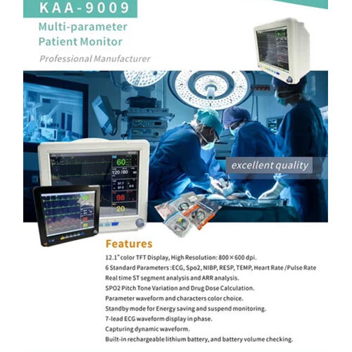 Kaarya Multipara Monitor Kaa-9009 - Plastic Build, Adult Use, White Color | Hospital Application