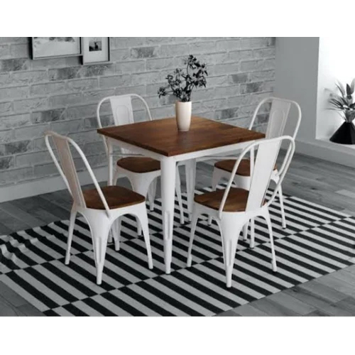 Polished 4 Seater Mild Steel Dining Set