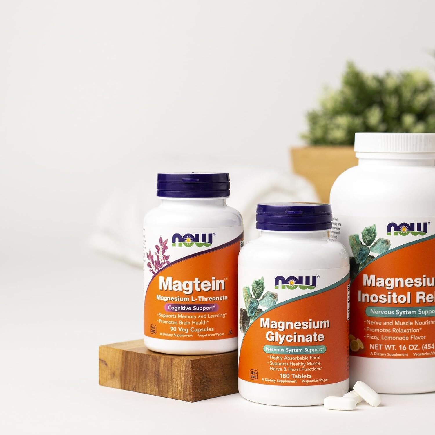 Now Supplements, Magteina C With Patented Form Of Magnesium (Mg), Cognitive Support, 90 Veg Capsules