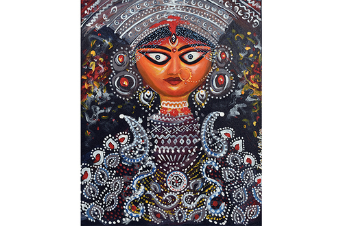 Canvas Maa Durga Painting By Cosmo World